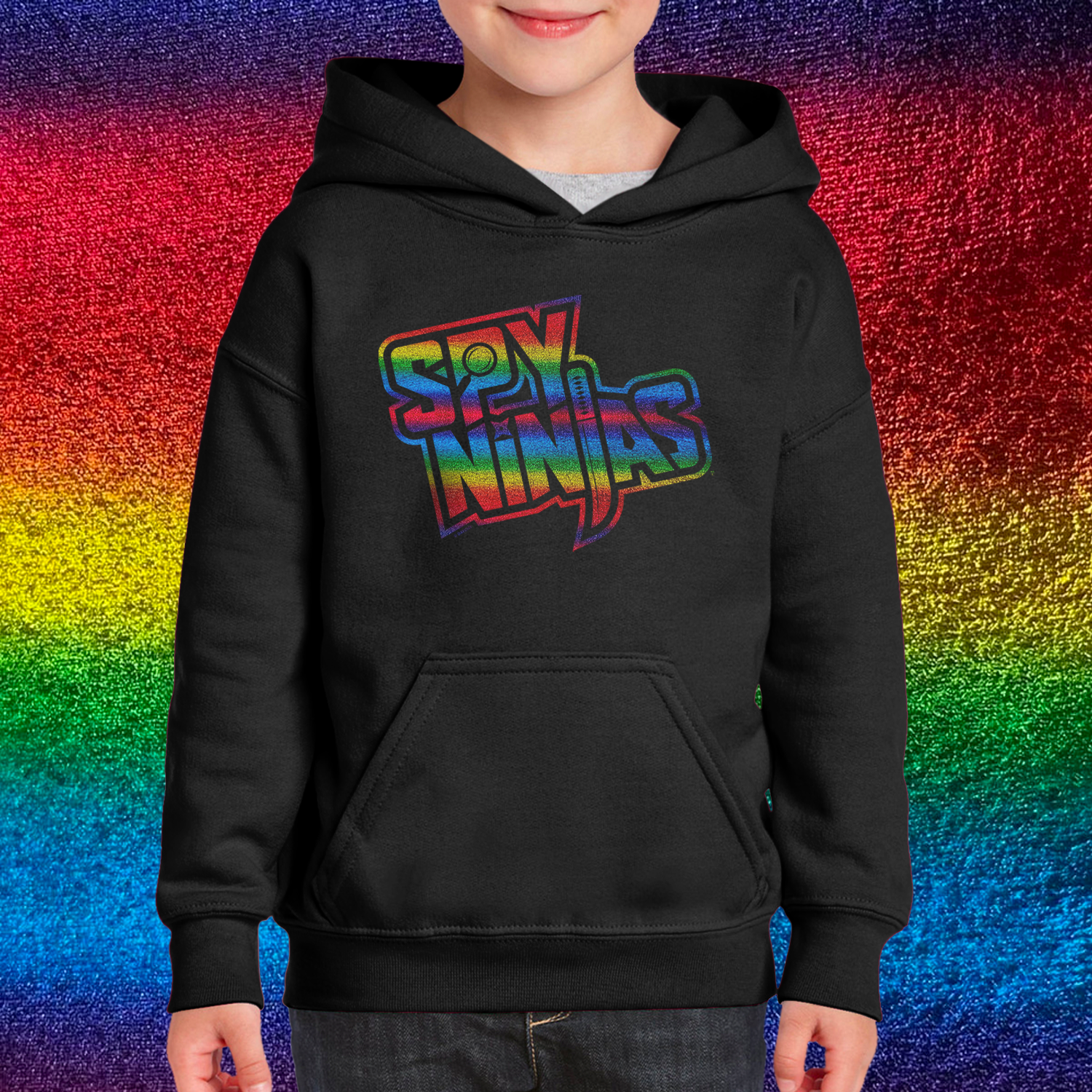 Spy Ninjas Foil Youth Hoodie - Black