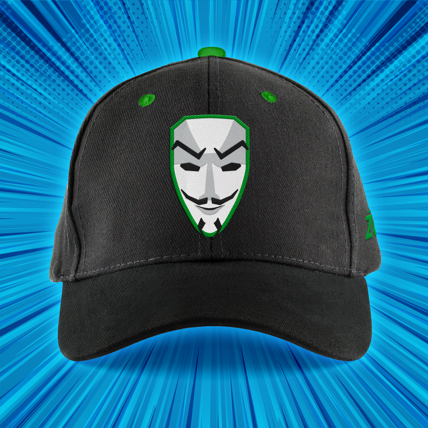 Project Zorgo Cap - Black / Green Trim