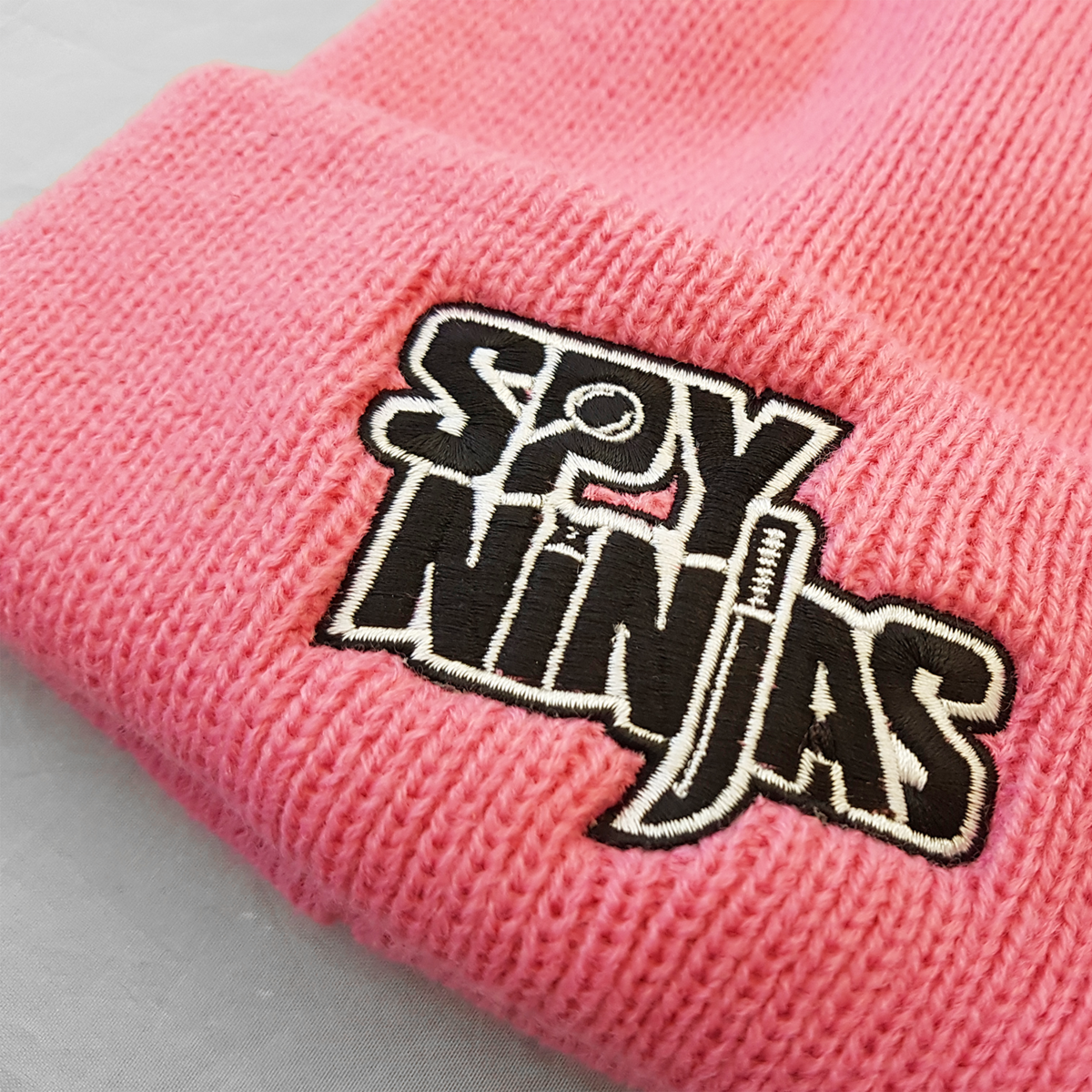 Spy Ninjas Pom-Pom Beanie - Bright Pink