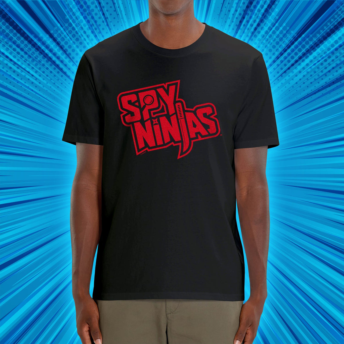Spy Ninjas Adult Short Sleeve Cotton T-shirt - Black