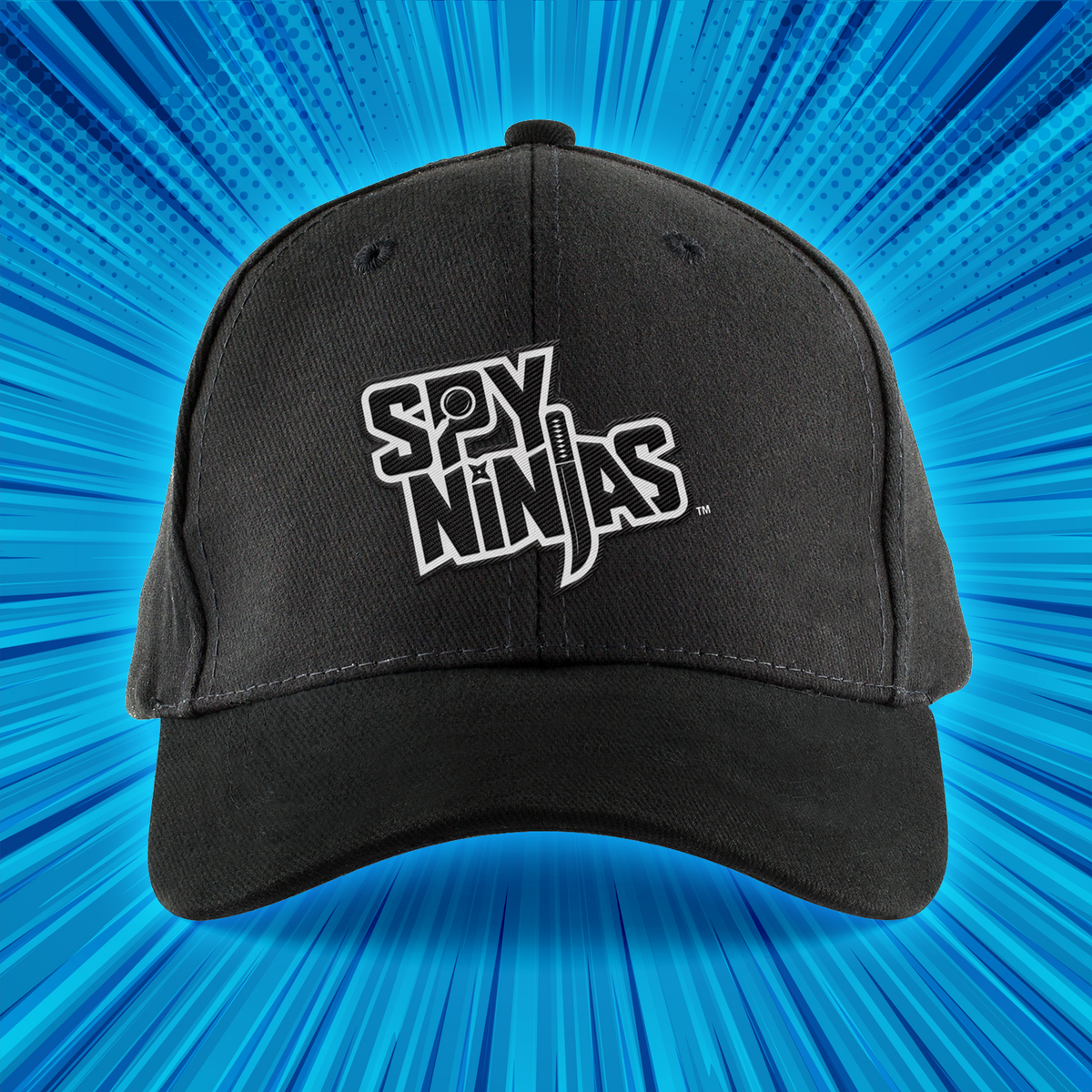 Spy Ninjas Cap - Black with White Trim