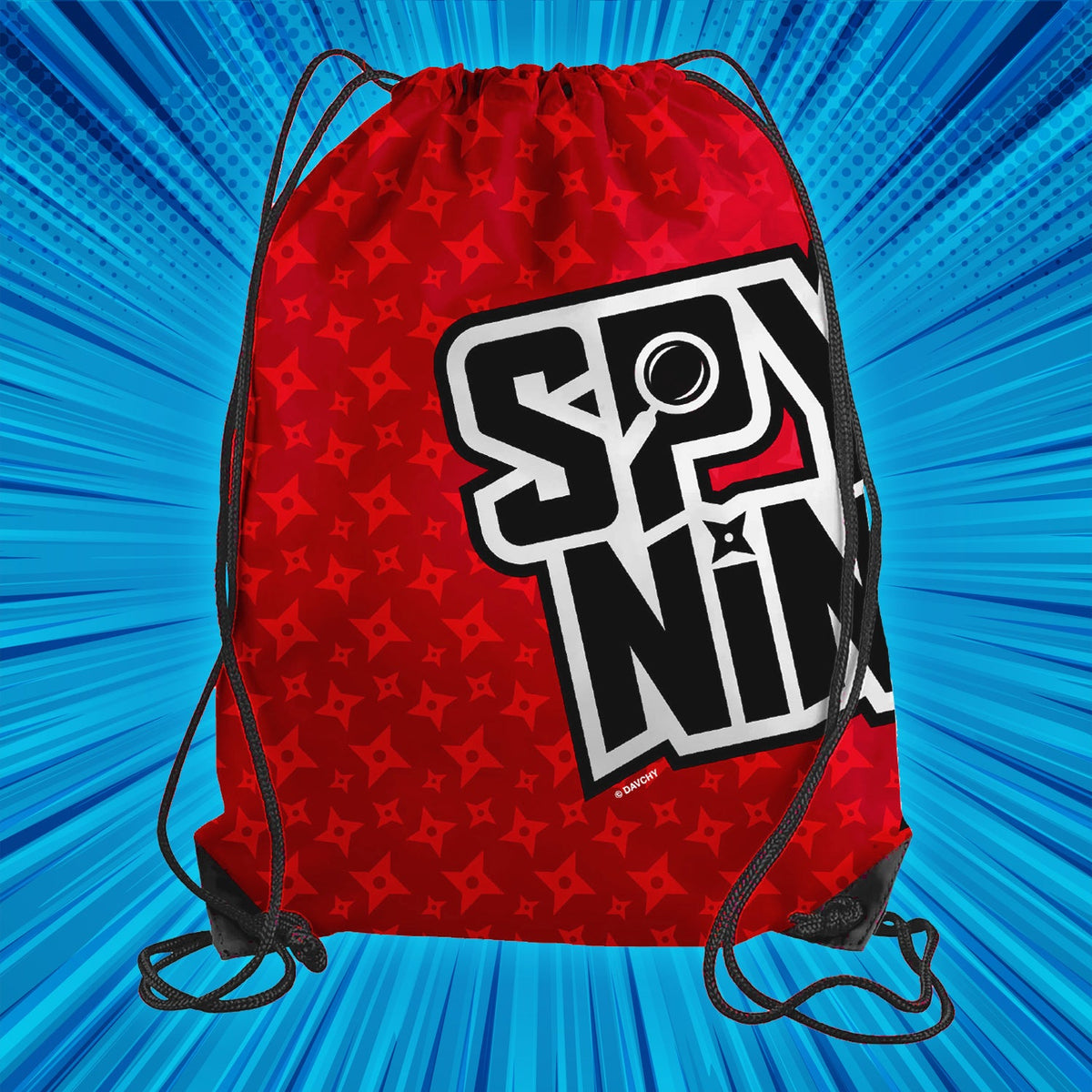Multi-Ninja Star Drawstring Bag