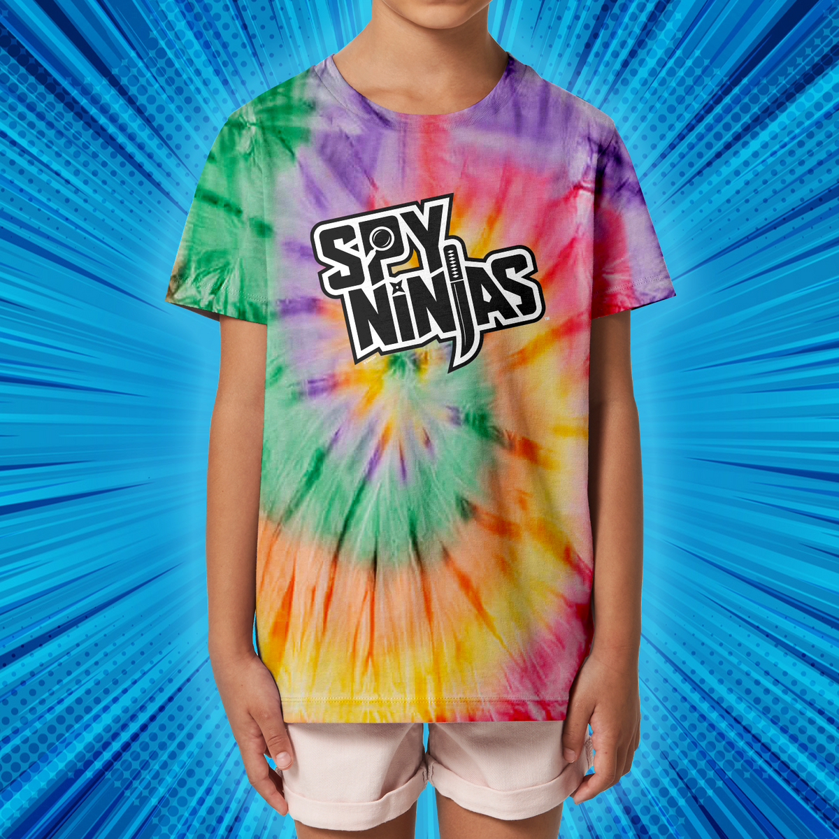 Spy Ninjas Tie Dye Organic T-shirt Youth Celebration